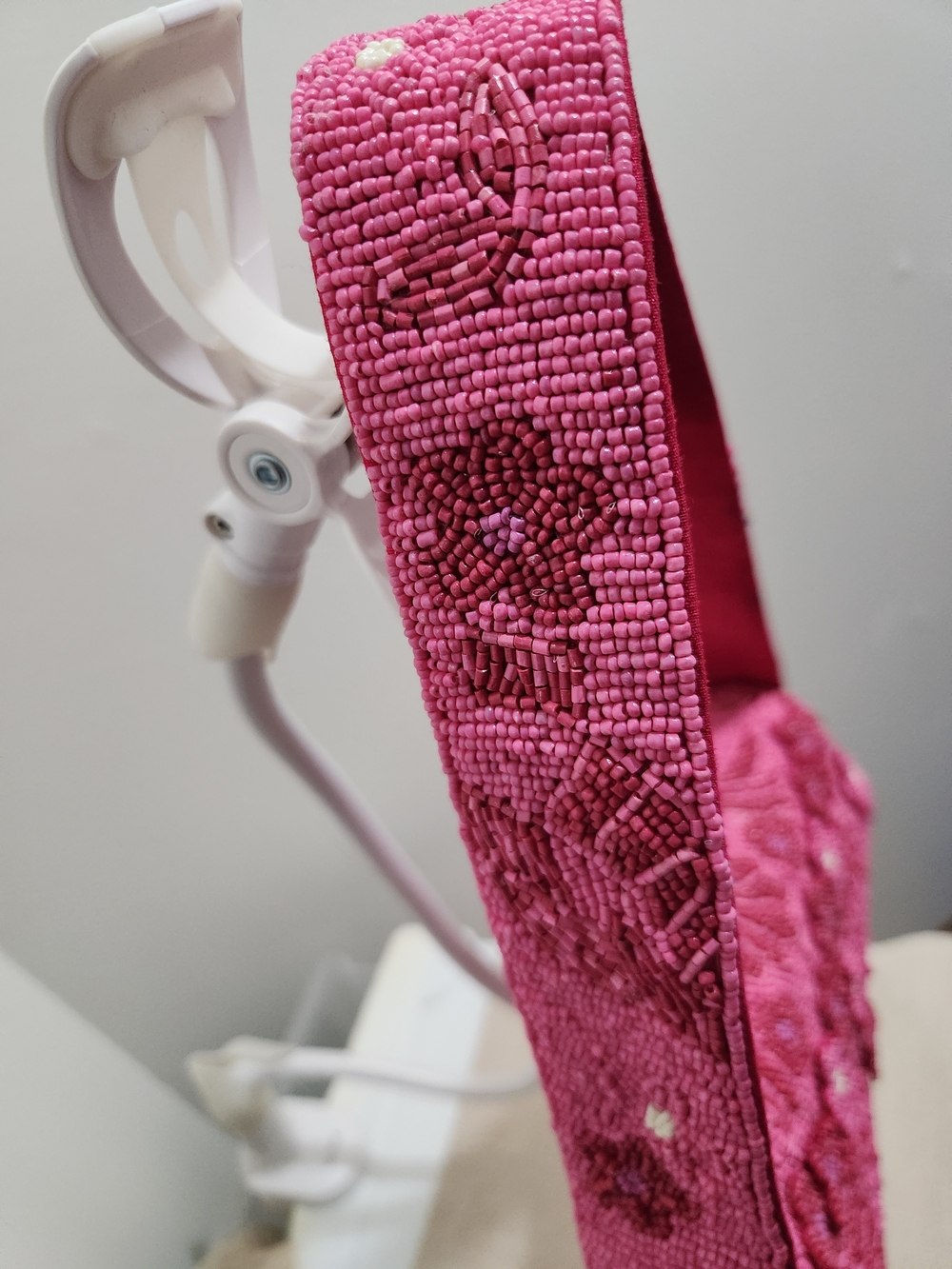 Kelly & Katie Pink Beaded Floral Shoulder Bag! - Picture 4 of 6